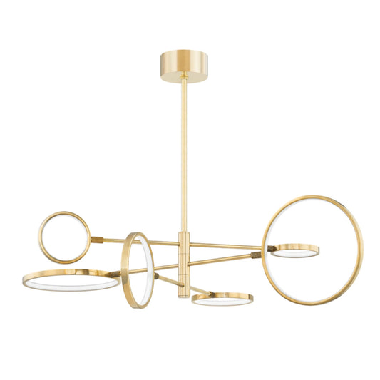 Saturn 0-Light Chandelier in Aged Brass 44.5L x 44.5W x 13.25H