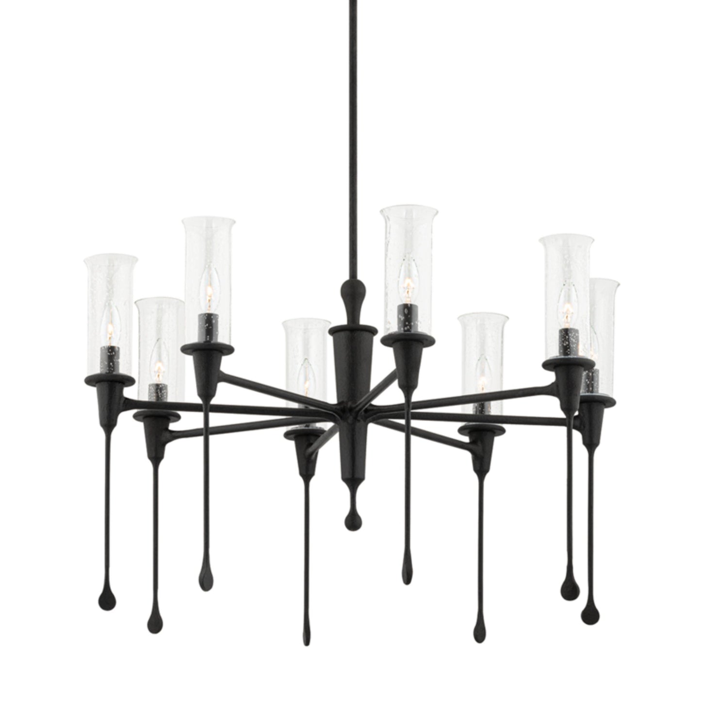 Chisel 8-Light Chandelier in Black Iron 31.75L x 31.75W x 20.25H