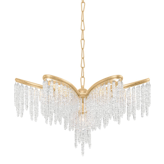 Pandora 5-Light Chandelier in Gold Leaf 22.25L x 22.25W x 18H