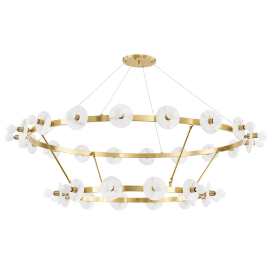 Austen 30-Light Chandelier in Aged Brass 58L x 58W x 36.5H