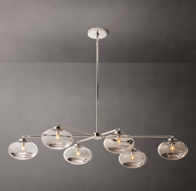 Cabrette Transparent Glass Mobile Linear Chandelier