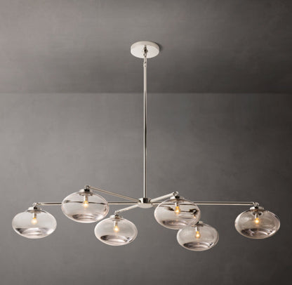 Cabrette Transparent Glass Mobile Linear Chandelier