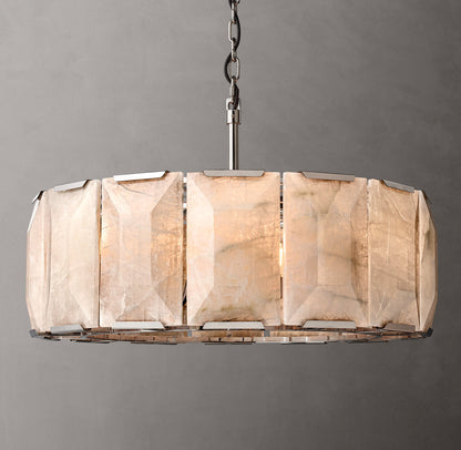 Harlowe Calcite Circular Chandelier 31"