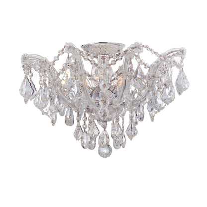 Maria Theresa 19'' Swarovski Strass Crystal Polished Chrome Semi Flush Mount Silver 19"W x 11.5"H x 19"D