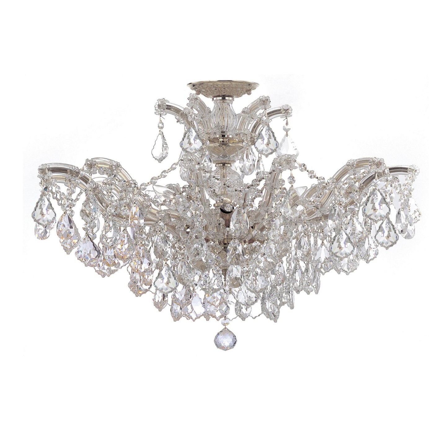 Maria Theresa 29'' Swarovski Spectra Crystal Polished Chrome Semi Flush Mount Silver 29"W x 21"H x 29"D