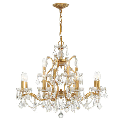 Filmore 29'' Swarovski Spectra Crystal Antique Gold Chandelier Gold 29"W x 24"H x 29"D