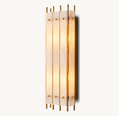 San Marcos Alabaster Grand Rectangular Wall Sconce