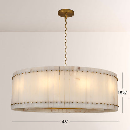 Aurelix Alabaster Round Chandelier