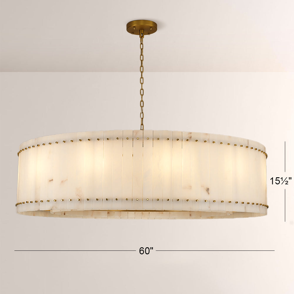 Aurelix Alabaster Round Chandelier