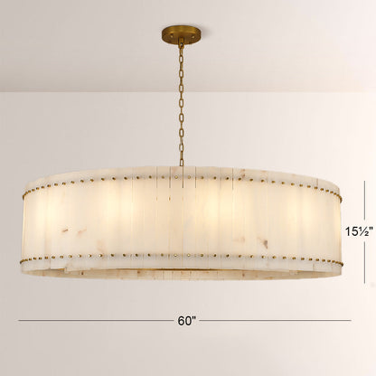 Aurelix Alabaster Round Chandelier