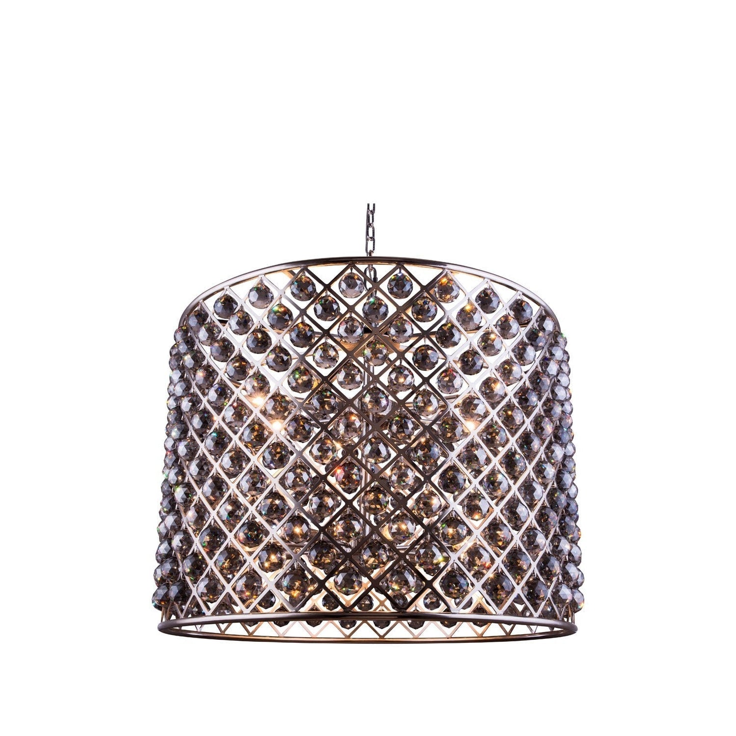 Madison Polished Nickel Twelve-Light Pendant with Royal Cut Silver Shade Crystals