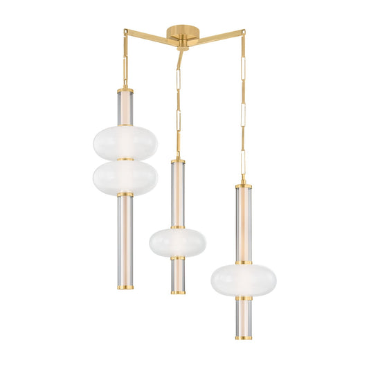 Corbin 3-Light Chandelier in Vintage Brass 36L x 36W x 36.75H