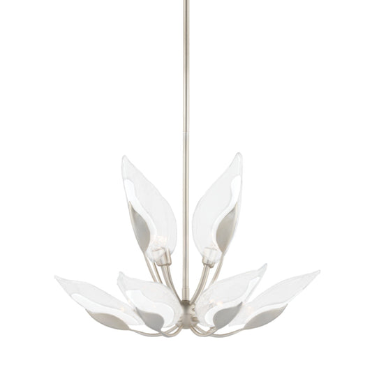 Blossom 10-Light Chandelier in Silver Leaf 29L x 29W x 18.75H