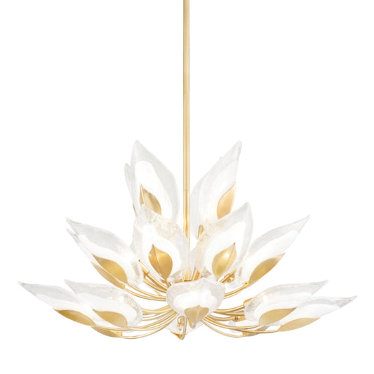 Blossom 20-Light Chandelier in Gold Leaf 40.5L x 40.5W x 26.75H