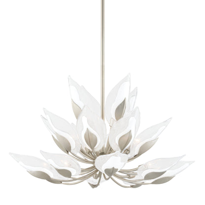 Blossom 20-Light Chandelier in Silver Leaf 40.5L x 40.5W x 26.75H