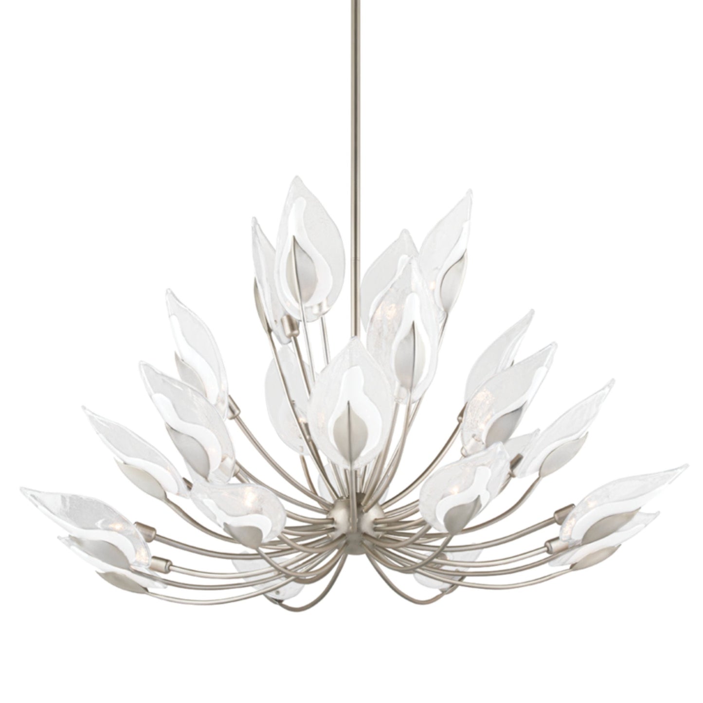 Blossom 24-Light Chandelier in Silver Leaf 55L x 55W x 37H