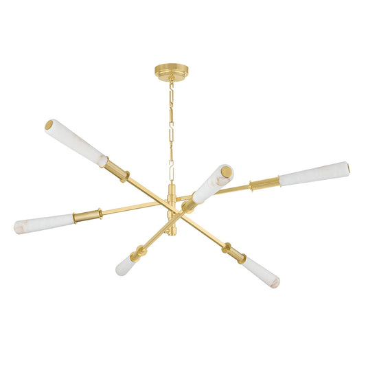Dashiell 6-Light Chandelier in Vintage Polished Brass 60L x 60W x 13.75H