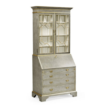 Jonathan Charles Buckingham Georgian Grey & Gilded Secretary Cabinet (492260-PBG)
