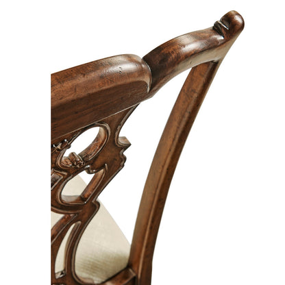 Jonathan Charles Buckingham Chippendale Style Classic Side Chair (493330-SC-MAH-F200) - Set of 2