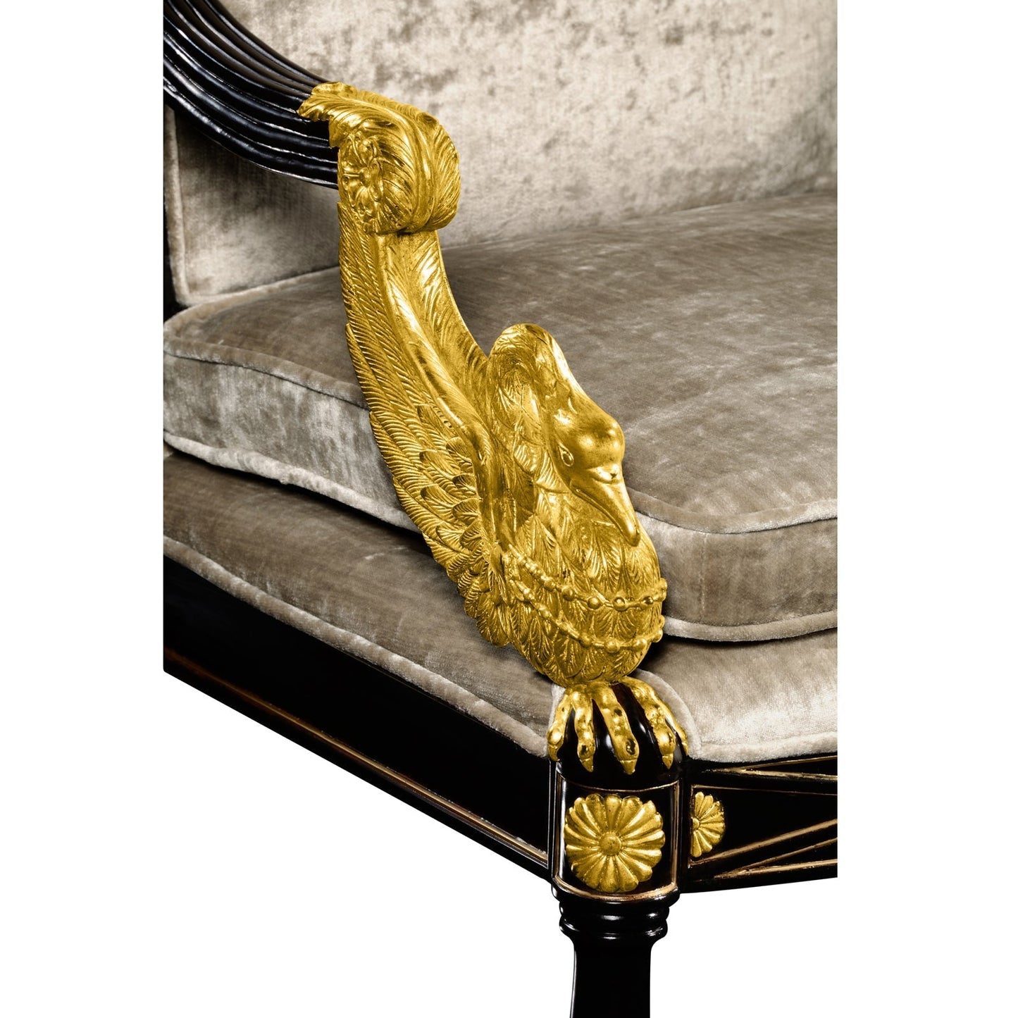 Jonathan Charles Tribeca Swan Armchair (494983-BLA-F005)