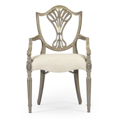 Jonathan Charles Buckingham Gilded Dining Armchair (495819-AC-PBG-F200) - Set of 2