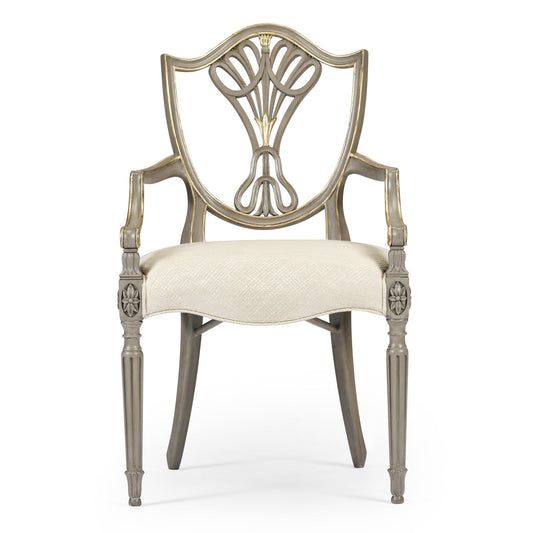 Jonathan Charles Buckingham Gilded Dining Armchair (495819-AC-PBG-F200) - Set of 2