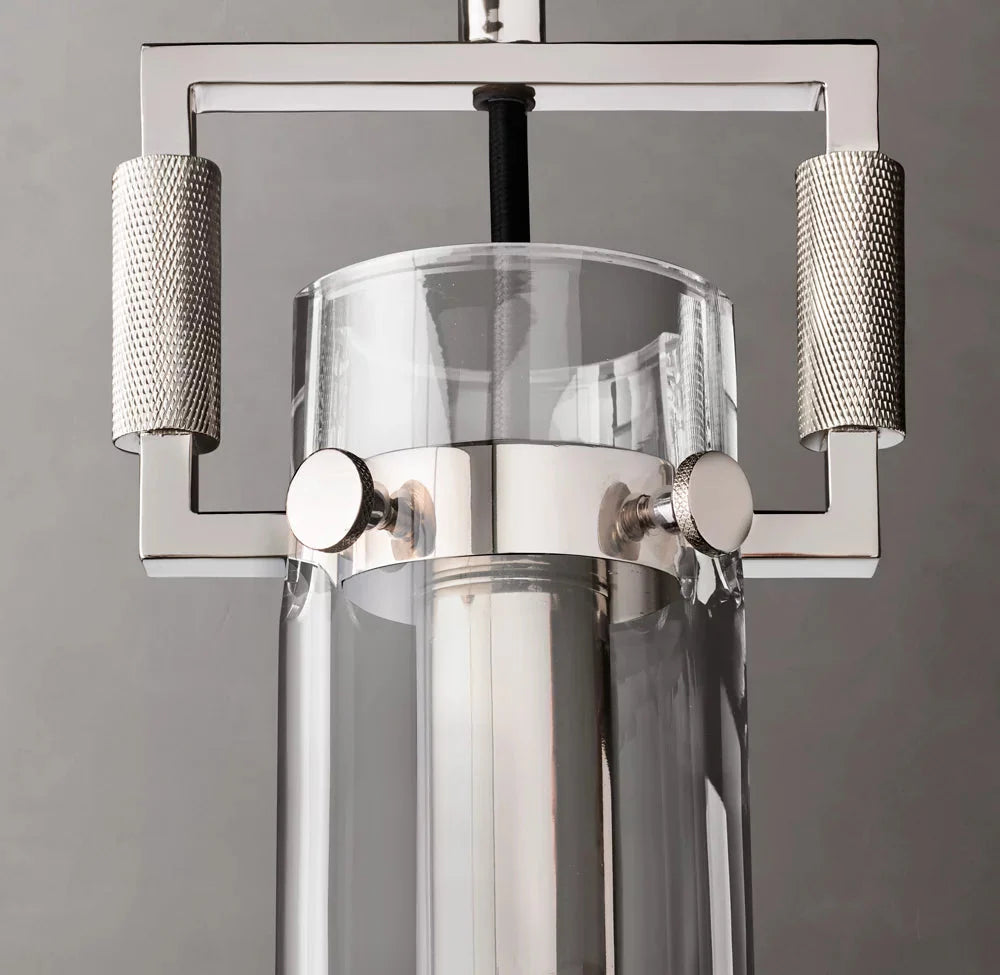 Machinists Cylindrical Glass Pendant Lamp
