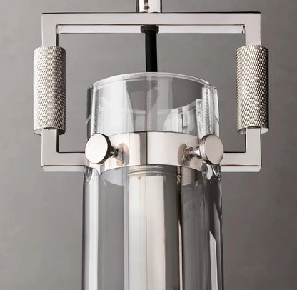 Machinists Cylindrical Glass Pendant Lamp