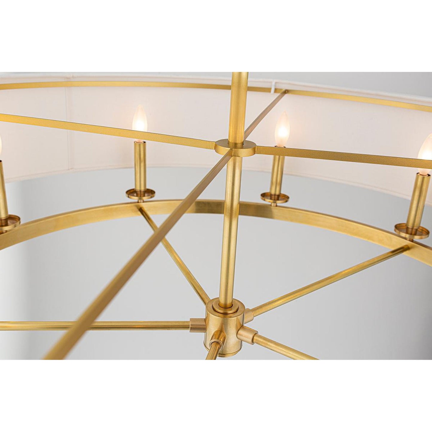 Durham 10-Light Chandelier in Aged Brass 42L x 42W x 14.5H
