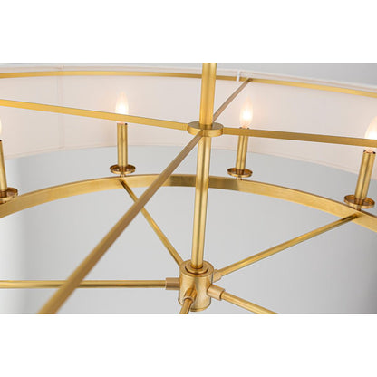 Durham 10-Light Chandelier in Polished Nickel 42L x 42W x 14.5H