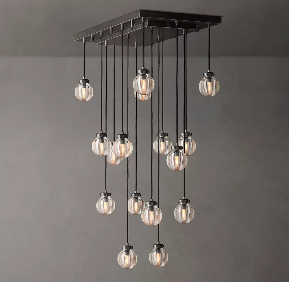 Pearl Rectangular Chandelier 36"