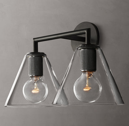 Utilitaire Funnel Shade Double Sconce