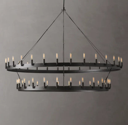 Camino Vintage Filament Two-Tier Chandelier 63"