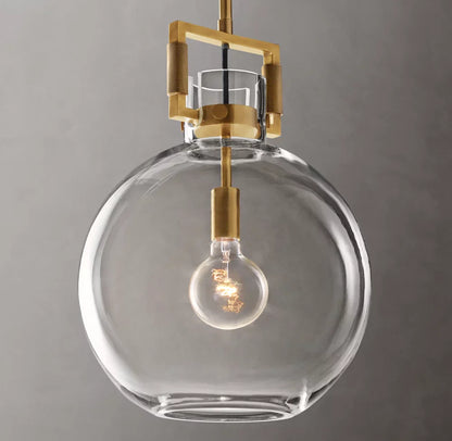 Machinist Glass Globe Pendant