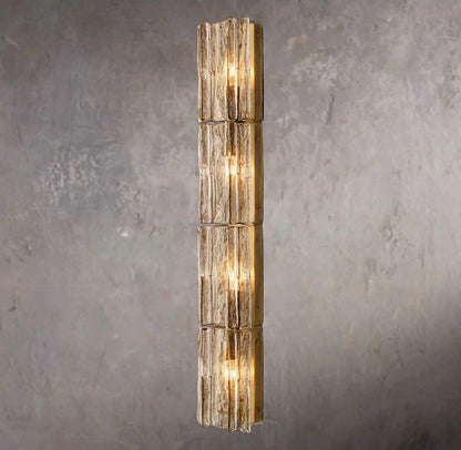 Gridded Smoke Glass Grand Wall Sconce