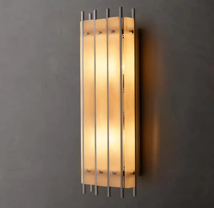 San Marcos Alabaster Grand Rectangular Wall Sconce