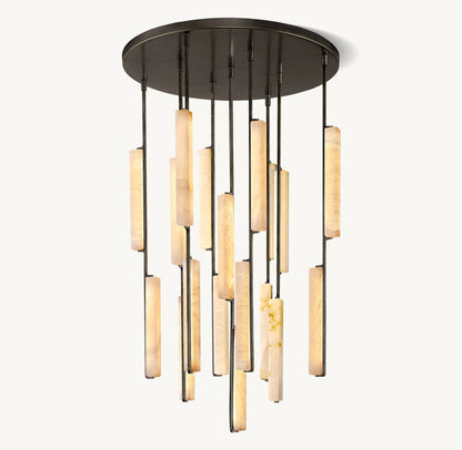 Audubon Alabaster Round Chandelier 40"