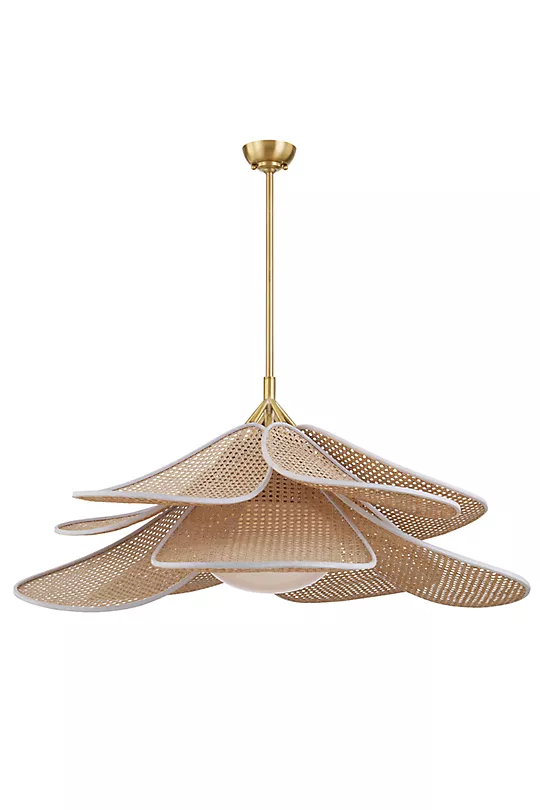 FLORINA 1-LIGHT PENDANT IN AGED BRASS 28W X 13.5H