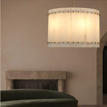 Aurelix Alabaster Round Chandelier