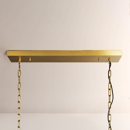 1920s Odem Rectangular Chandelier 49"