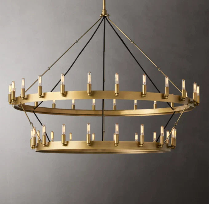 Camino Vintage Filament Two-Tier Chandelier 50"