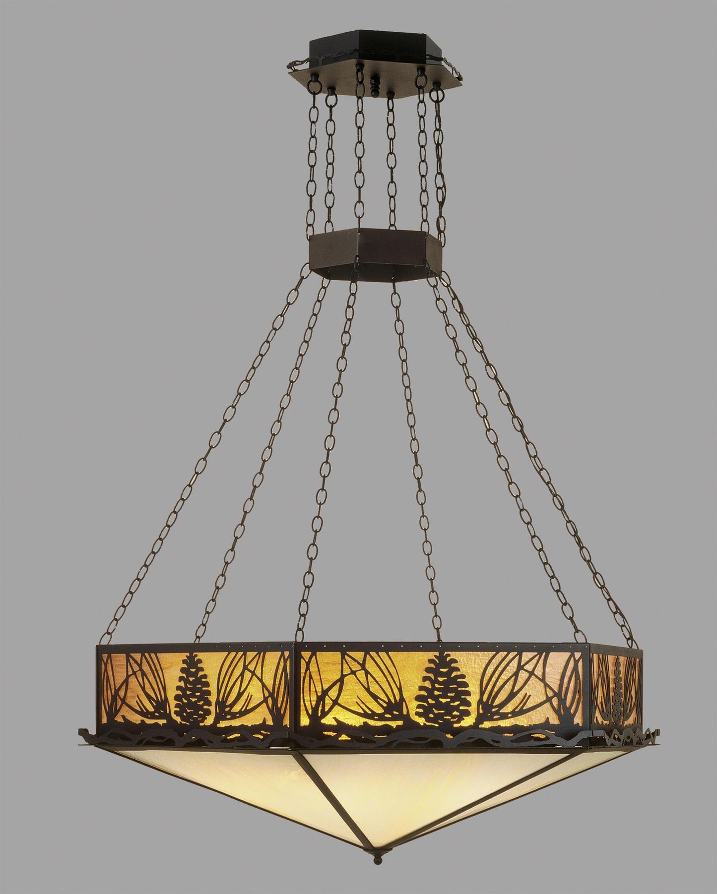 6 Light 51" Wide Pendant with Handmade Shade