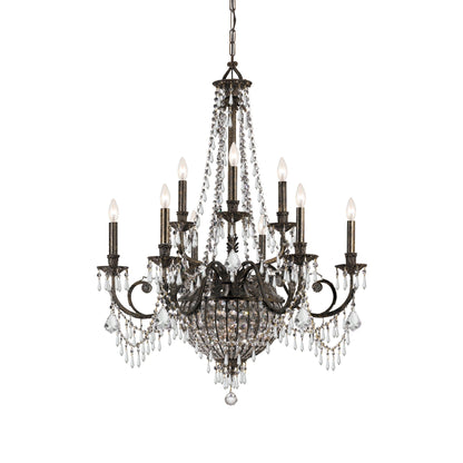 Vanderbilt 34'' Hand Cut Crystal English Bronze Chandelier Bronze 34"W x 42"H x 34"D