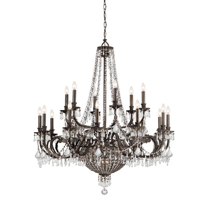 Vanderbilt 44'' Hand Cut Crystal English Bronze Chandelier Bronze 44"W x 51"H x 44"D