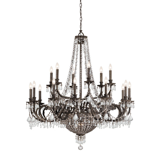 Vanderbilt 44'' Hand Cut Crystal English Bronze Chandelier Bronze 44"W x 51"H x 44"D