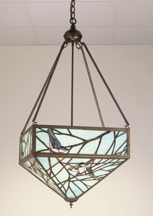 4 Light 20-1/2" Wide Pendant with Handmade Shade