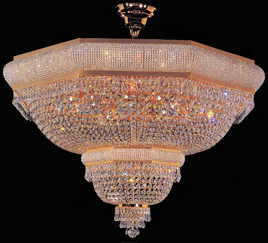 Entryway/ foyer crystal chandelier in gold plated finish