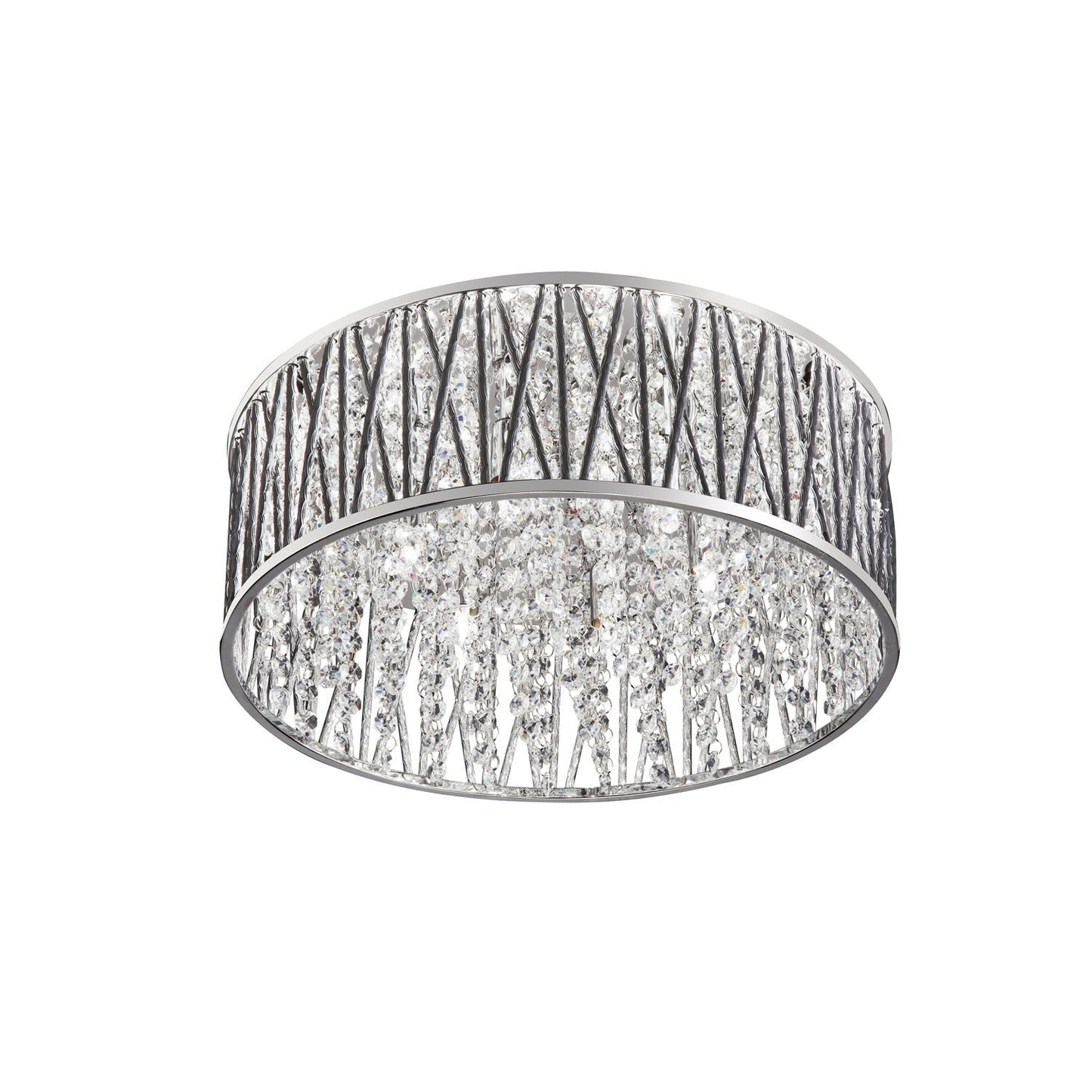 Polished Chrome Six Light Flush Mount