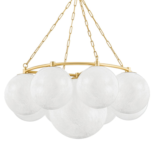 Thornwood 9-Light Chandelier in Aged Brass 43.25L x 43.25W x 20.5H