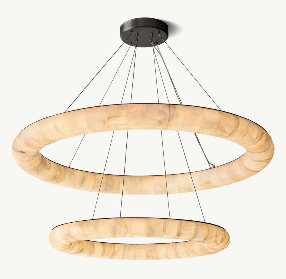 Rivage Smooth Dual-Level Circular Chandelier 61"